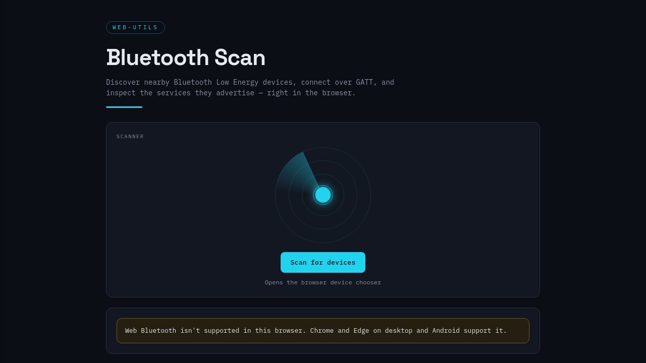 Bluetooth Scan preview